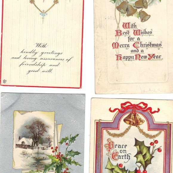 Lot of 4 Antique Christmas Postcards  - Lot 934 - Picture 1 of 2
